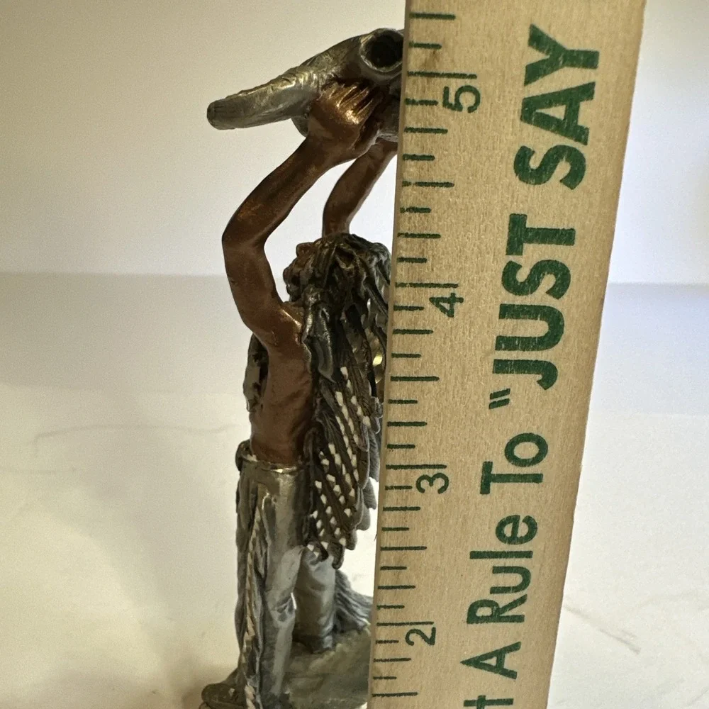 Peter C. Sedlow Indian Chief Fine Pewter Figurine 